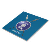 Maccabee Shield and Spears Tegeltje (Zijkant)