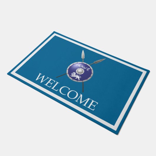 Maccabee Shield and Spears - Welkom Deurmat (Schuin)