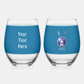 Maccabee Shield and Spears Wijnglas Zonder Voet (Achterkant)