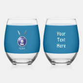 Maccabee Shield and Spears Wijnglas Zonder Voet (Voorkant)