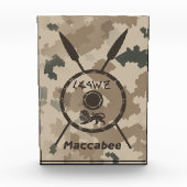 Maccabee Shield and Spears - woestijn Fotoblokken (Voorkant)