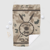 Maccabee Shield and Spears - woestijn Golfhanddoek (Insitu)