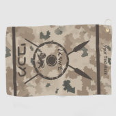 Maccabee Shield and Spears - woestijn Golfhanddoek (Horizontaal)