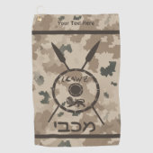 Maccabee Shield and Spears - woestijn Golfhanddoek (Voorkant)