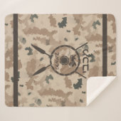 Maccabee Shield and Spears - woestijn Sherpa Deken (Voorkant (horizontaal))