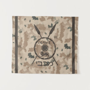 Maccabee Shield and Spears - woestijn Wandkleed