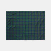MacCallum Clan Royal Blauw en Groen Tartan Fleece Deken (Voorkant (Horizontaal))
