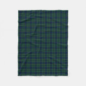 MacCallum Clan Royal Blauw en Groen Tartan Fleece Deken (Voorkant)