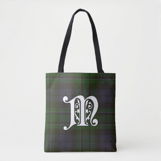 MacCallum Clan Tartan Monogram Tote Bag (Voorkant)