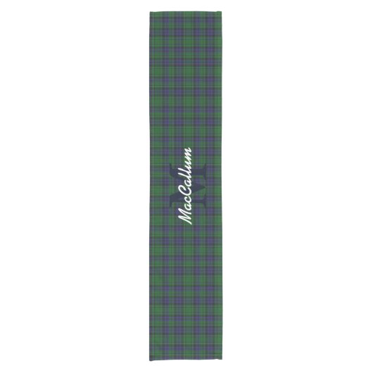 MacCallum Clan Tartan Plaid Table Runner Korte Tafelloper (Voorkant)