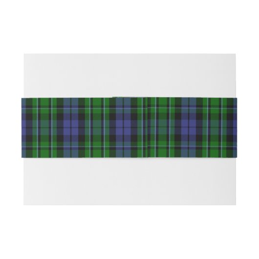 MacCallum Schotse Tartan Belly Band Uitnodigingen Wikkel (Achterkant Voorbeeld)