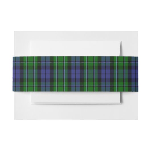 MacCallum Schotse Tartan Belly Band Uitnodigingen Wikkel (Voorkant Voorbeeld)