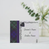 MacCallum Scottish Tartan Heart Design RSVP Kaartje (Staand voorkant)