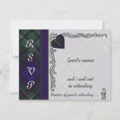 MacCallum Scottish Tartan Heart Design RSVP Kaartje (Achterkant)