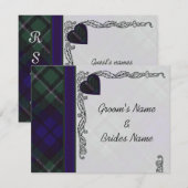 MacCallum Scottish Tartan Heart Design RSVP Kaartje (Voorkant / Achterkant)