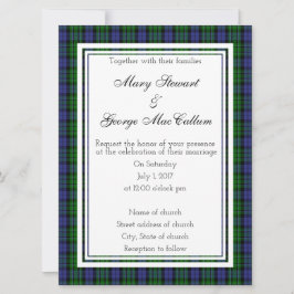 MacCallum Scottish Wedding Invitation Kaart