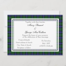 MacCallum Scottish Wedding Invitation