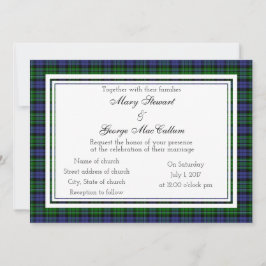 MacCallum Scottish Wedding Invitation Kaart