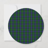 MacCallum Scottish Wedding Round Invitation Kaart (Achterkant)