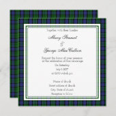 MacCallum Scottish Wedding Square Invitation Kaart (Voorkant / Achterkant)