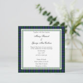 MacCallum Scottish Wedding Square Invitation Kaart (Staand voorkant)