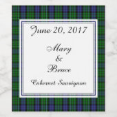 MacCallum Scottish Wedding Wine Label Wijn Etiket (Enkel label)