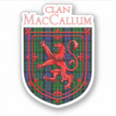 MacCallum Tartan Scottish Play Lion Rampant Sticker (Voorkant)