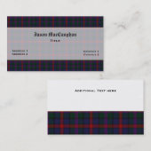 MacCaughan Tartan Aangepast Visitekaartje (Voorkant / Achterkant)