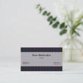 MacCaughan Tartan Aangepast Visitekaartje (Staand voorkant)