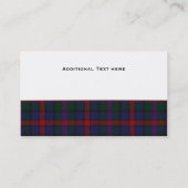 MacCaughan Tartan Aangepast Visitekaartje (Achterkant)