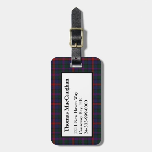 MacCaughan Tartan Pset Bagagelabel (Voorkant verticaal)