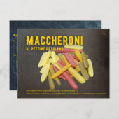 Maccheroni al pettine Italienisches Rezept  Briefkaart (Voorkant / Achterkant)