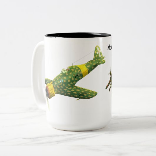 Macchi C.200 Saetta-mok Tweekleurige Koffiemok (Voorkant links)