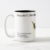 Macchi C.200 Saetta-mok Tweekleurige Koffiemok (Links)