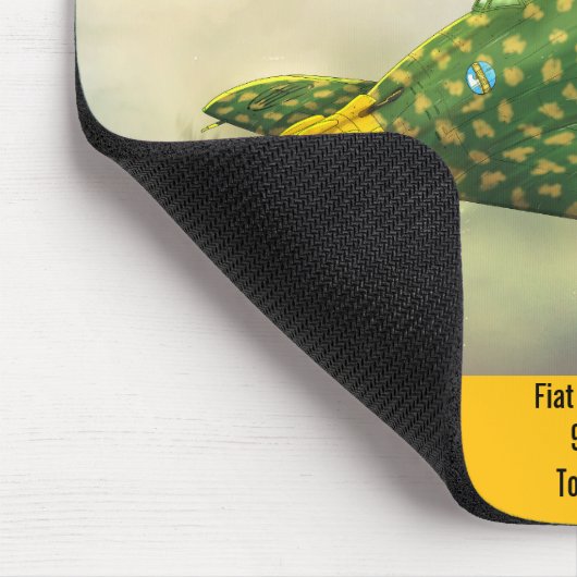 Macchi C.200 Saetta-vliegtuigmousepad Muismat (Hoek)