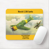 Macchi C.200 Saetta-vliegtuigmousepad Muismat (Met muis)