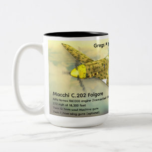 Macchi C.202 Folgore Tweekleurige Koffiemok