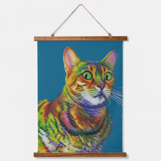 Macchi Kat in ongeloof Hangend Wandkleed (Voorkant)