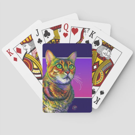 Macchi Kat Kijkend naar jou in ongeloof Pokerkaarten (Achterkant)