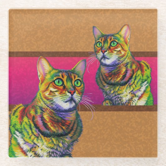 MACCHI-KWADRAAT GLAZEN ONDERZETTER (Voorkant)