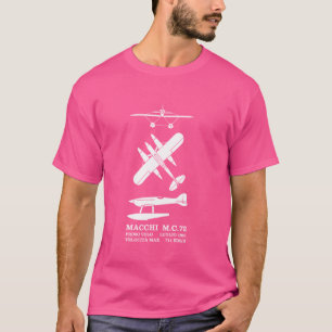 Macchi M.C.72 Italiaanse Floatplane Silhouetten In T-shirt