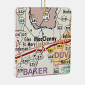 MacClenny Florida Map Keramisch Ornament (Rechts)