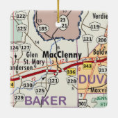 MacClenny Florida Map Keramisch Ornament (Achterkant)