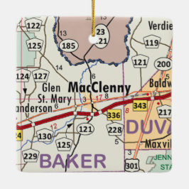 MacClenny Florida Map Keramisch Ornament