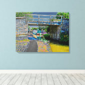 Macclesfield Canal Card Acrylprint Canvas Afdruk (Insitu (Houten vloer))