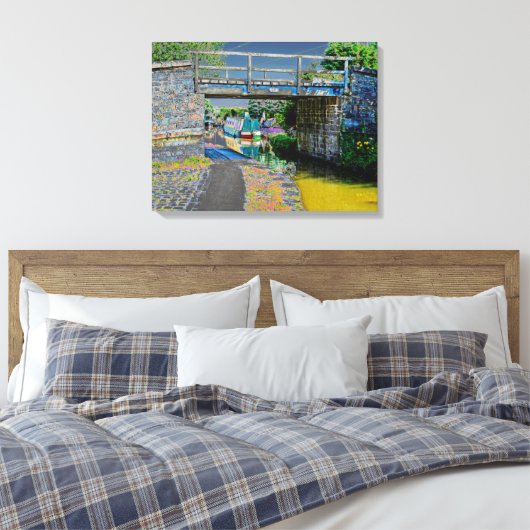 Macclesfield Canal Card Acrylprint Canvas Afdruk (Insitu (Slaapkamer))