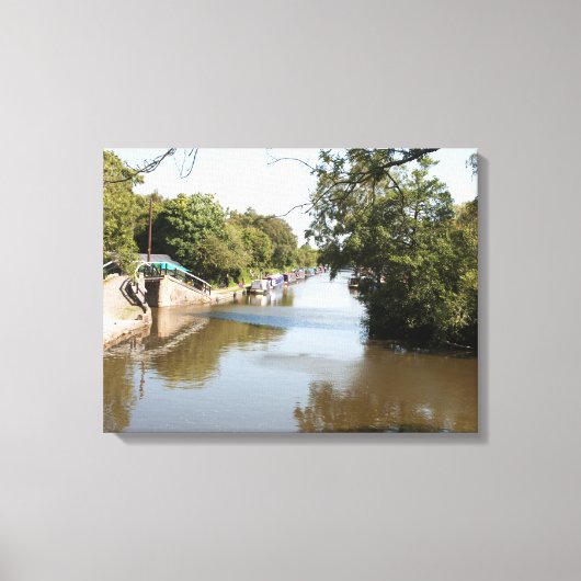 Macclesfield Canal Higher Poynton Cheshire Canvas Afdruk (Voorkant)
