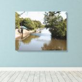 Macclesfield Canal Higher Poynton Cheshire Canvas Afdruk (Insitu (Houten vloer))