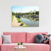 Macclesfield Canal Higher Poynton Cheshire Canvas Afdruk (Insitu (Woonkamer))