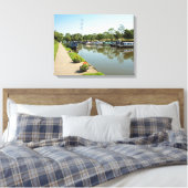 Macclesfield Canal Higher Poynton Cheshire Canvas Afdruk (Insitu (Slaapkamer))